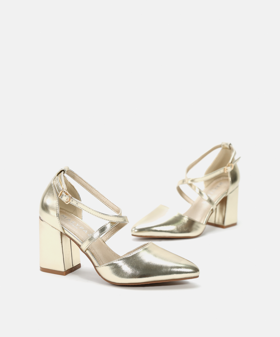 Zapatos tacón tiras cruzadas image number null